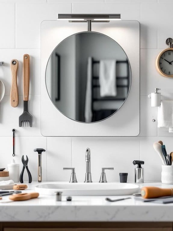 ideal bathroom mirror mounts