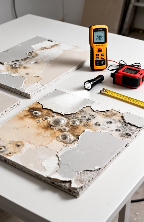 detect drywall water damage