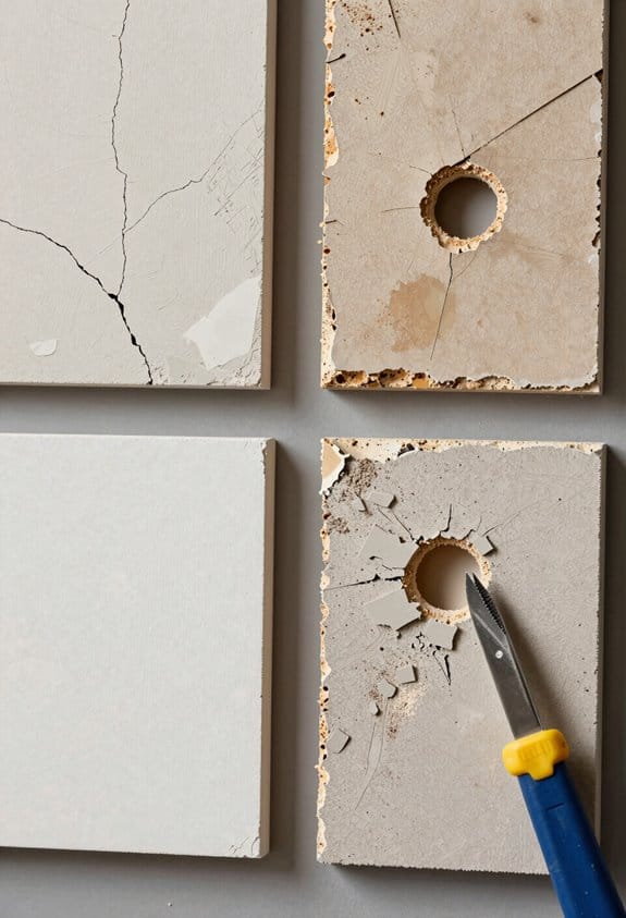 identifying drywall damage types