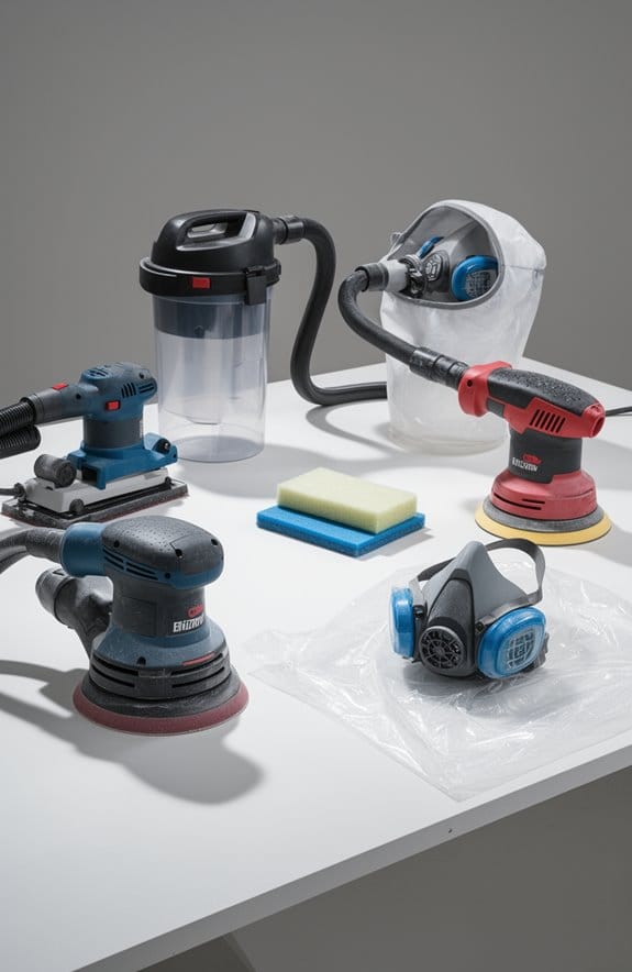 minimize dust while sanding