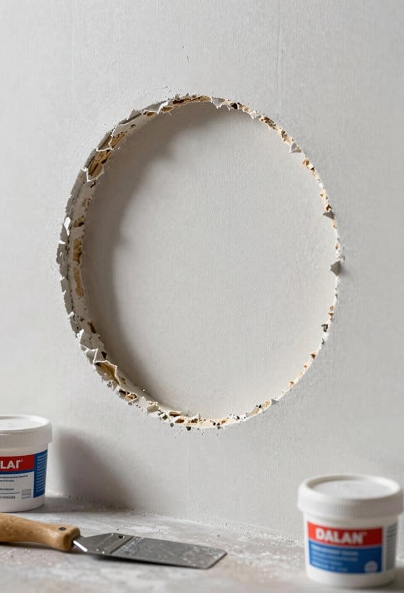 prepare hole for repair