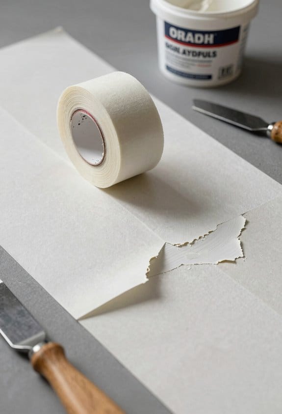 repairing drywall tape damage