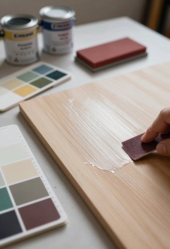 sanding timing and paint type