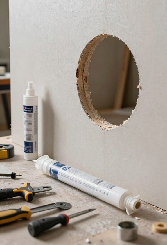 secure backing for repairs