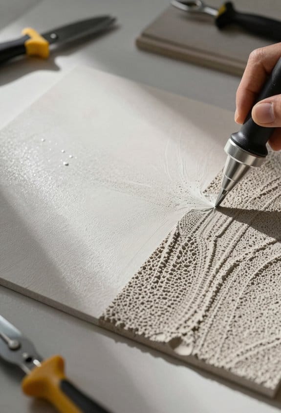 spray efficiency versus hand artistry