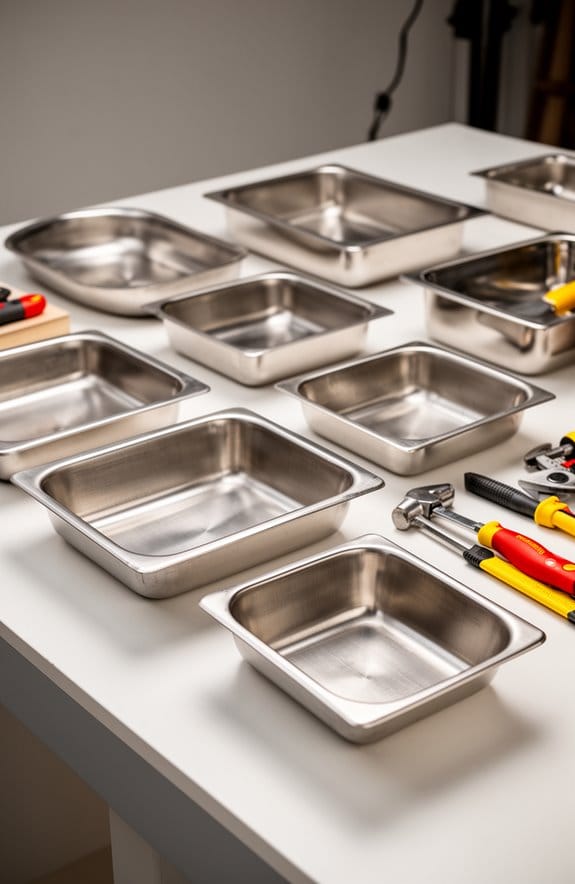 stainless steel mud pans